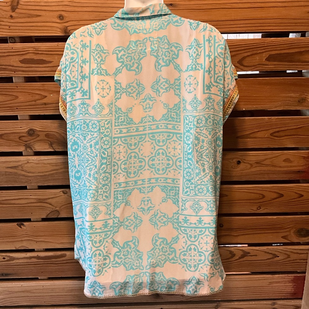 NWT Johnny Was Biya Dionne Silk Blouse Waterscape - Picture 8 of 10